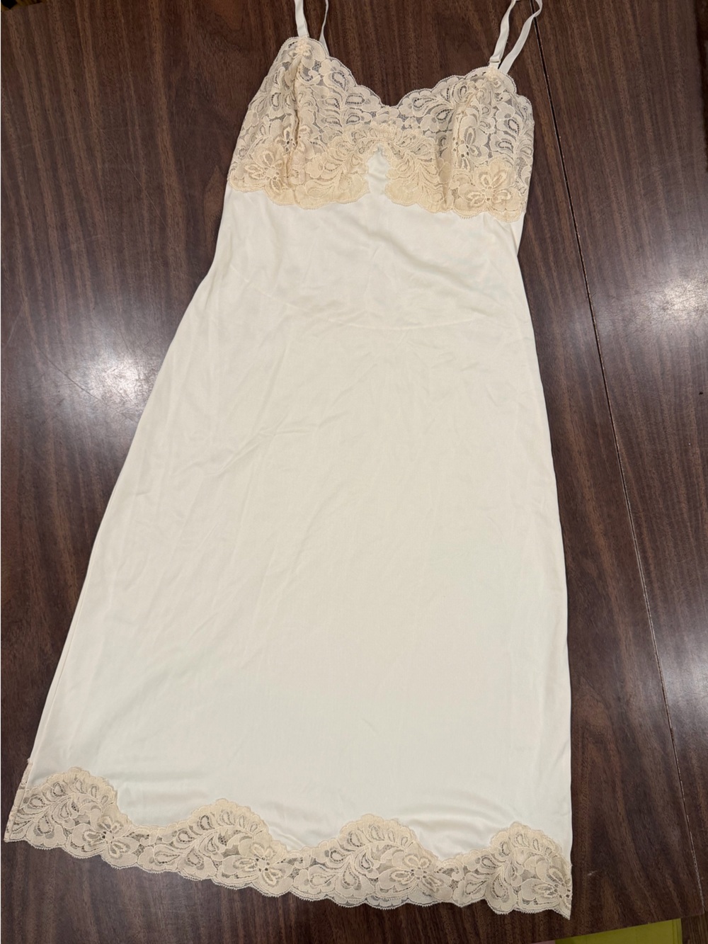 Vintage Cream Lace Slip Dress